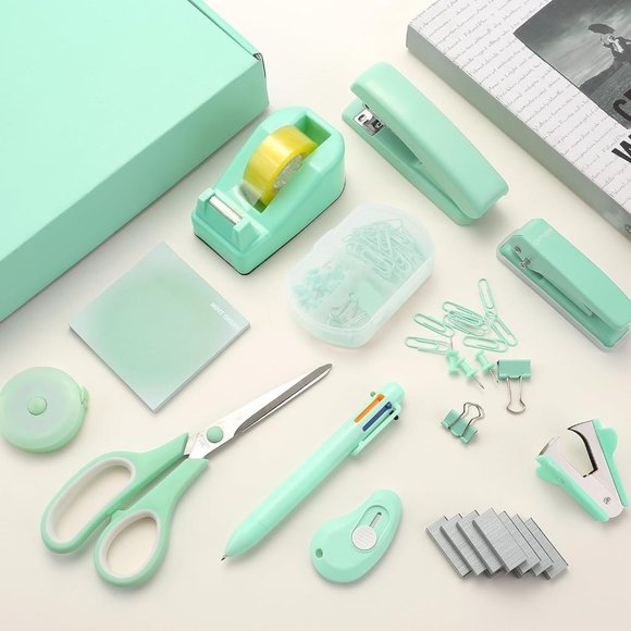 Desk Accessory Kit Cute Office Supplies Set Desktop Stapler Set - Picture 8 of 8